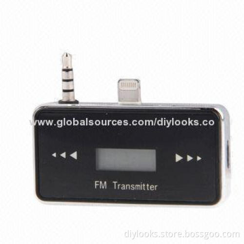 FM Transmitter with 3.5mm Jack, 5V/1A USB Car Charger for iPhone 5/5S